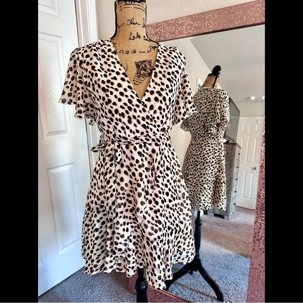 Saints + Secrets spotted wrap dress